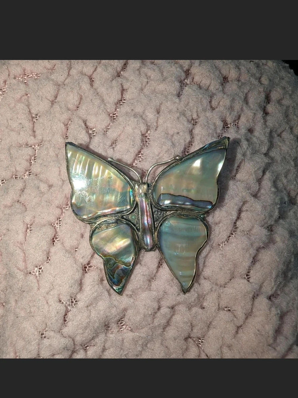 Vtg Mexican Alpaca Butterfly